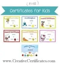 Certificates for Kids