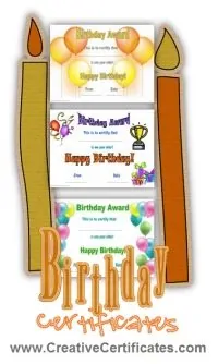 Birthday Certificates