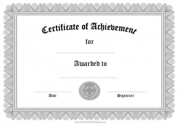 certificate of achievement