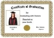 Graduation certificate