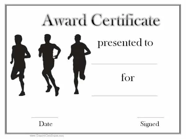 Black and white sports award