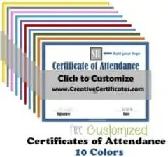 perfect attendance certificate