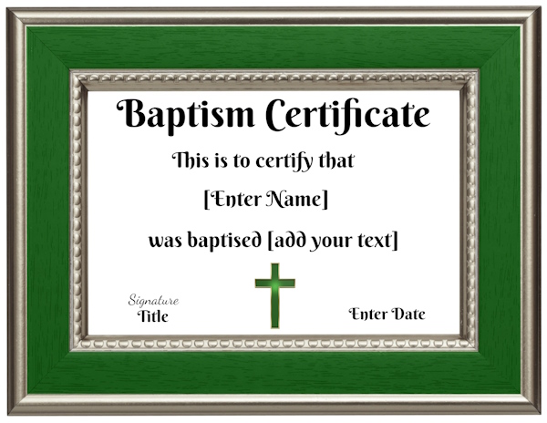 Baptismal Certificate