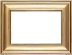 Bronze frame made from wood and painted