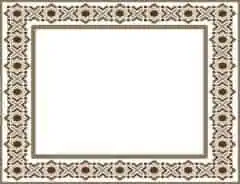 vintage border clip art with geometric pattern