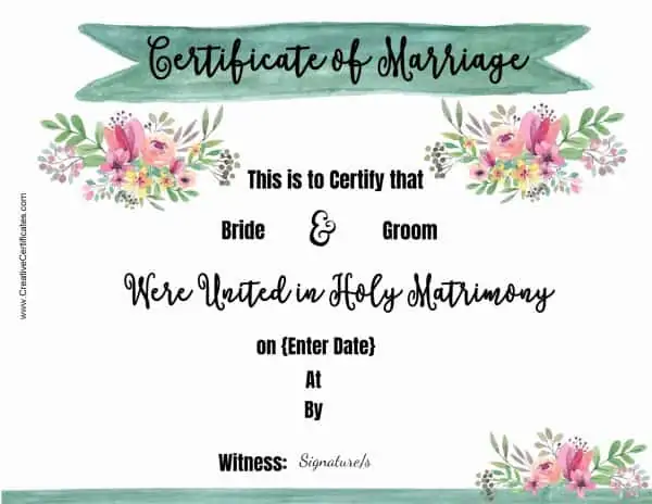 Wedding printable