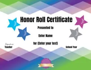 award certificate