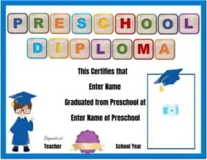 Preschool diploma