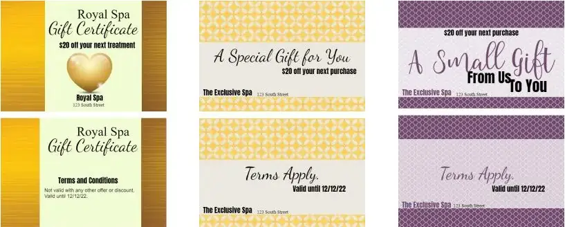 gift certificate template